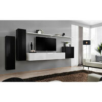 Vitrine - Lot de 2 - Switch I - 330 cm x 160 cm x 40 cm - Noir et blanc - Livraison gratuite