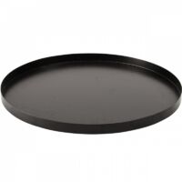 Plateau rond pour cendres - D 59,5 x H 3,2 cm - Noir - Livraison gratuite