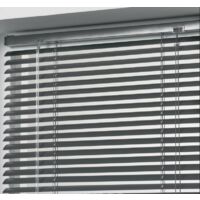 Homemaison – Store vénitien en aluminium gris 40 x 130 cm – Pose immédiate sur fenêtres en bois, aluminium et PVC – Kit de fixation inclus