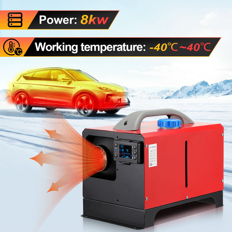 Chauffage à air Diesel HCalory HC-A02 5-8KW 12/24V 5L Heater Réchauffeur  d'air