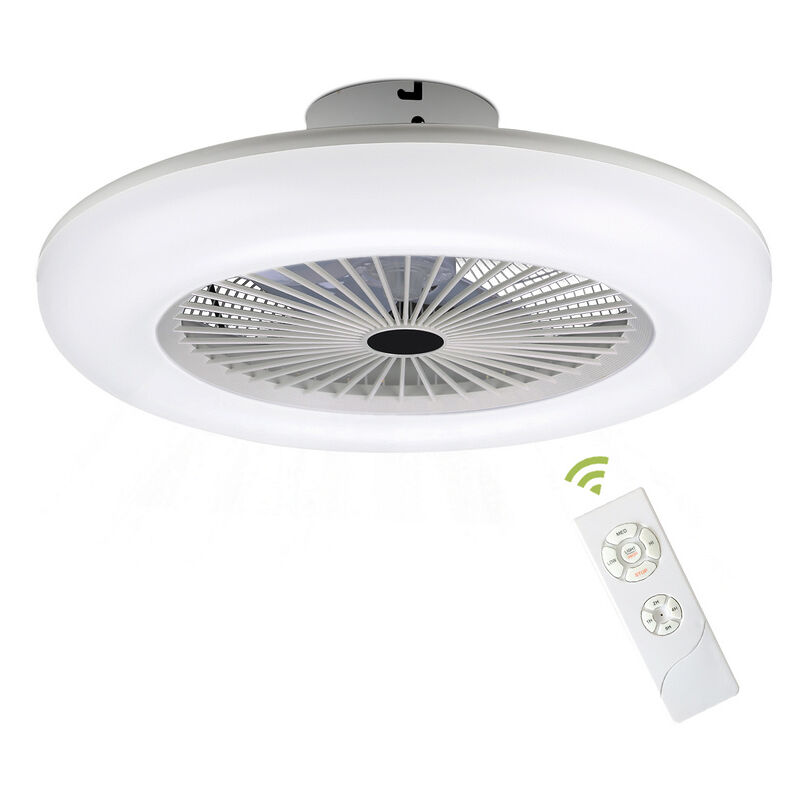 Ventilateur lumineux, LANTAU-G, été/hiver, nickel mat , LED, 3000K