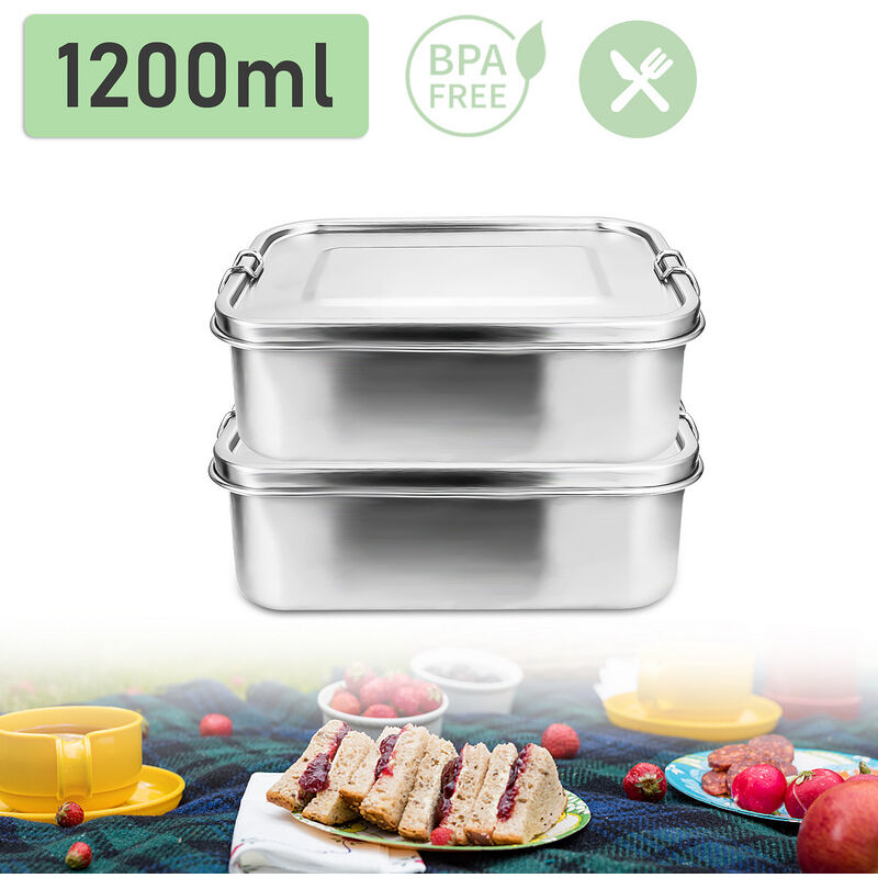 20€02 sur Lunch Box isotherme empilable en acier inoxydable 3