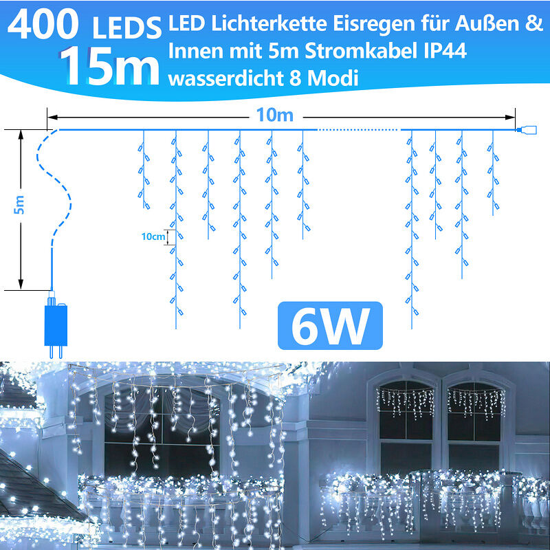 3/6/12pcs 1m 10led Guirlande Lumineuse En Fil De Cuivre LED