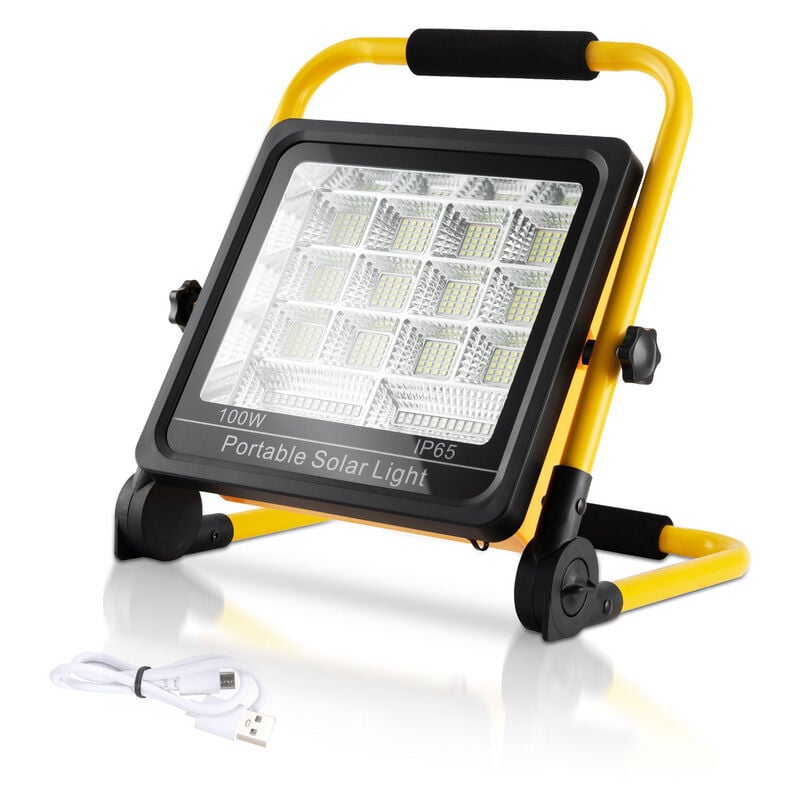 Hengda Projecteur LED avec Jaune trépied 150W Projecteur Extérieur avec  prise Spot éclairage de sécurité