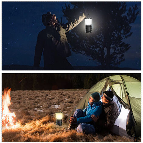 Lampe de camping éclairage extérieur tente solaire rechargeable lanterne de  cheval portable d'urgence lampe de camping LED