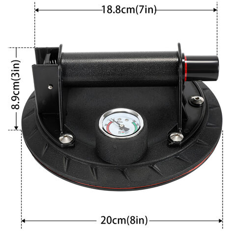 Hengda 2x ventouses verre ventouse ventouse verre ventouse à vide max.120KG