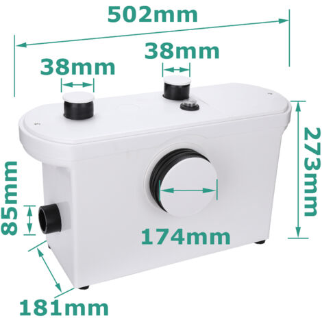 Pompe De Relevage Eaux Usées XPOtool 450W - Raccord WC Latéral DN100 - 100L/min