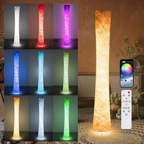 Lampadaire LED d'Angle, 165cm Lampe sur Pied RGB avec APP Contrôle