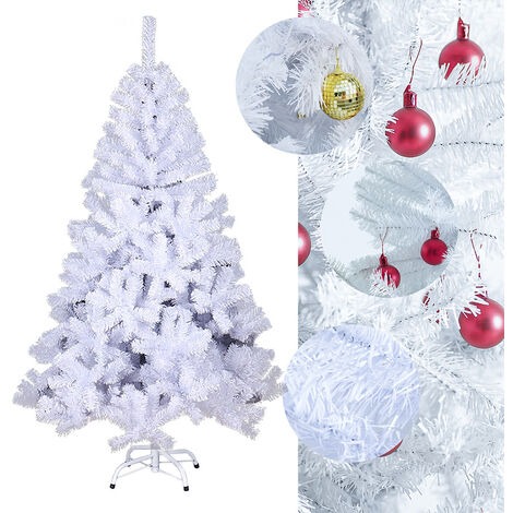 Sapin De Noël Artificiel 210 Cm Avec Lumières LED - Branches Denses, Montage Facile, Inflammable Difficilement - Décoration Fête