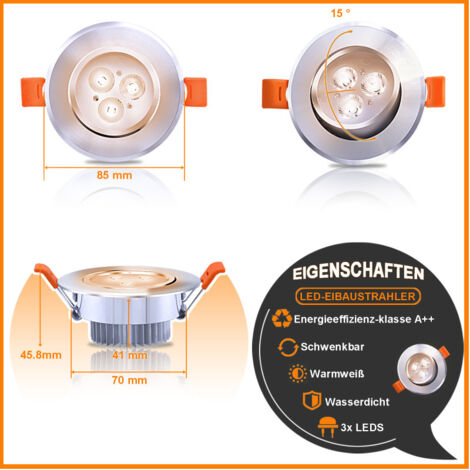 Lot De 10 Spots LED Changement De Couleur Auto 230v - Electris - Neuf
