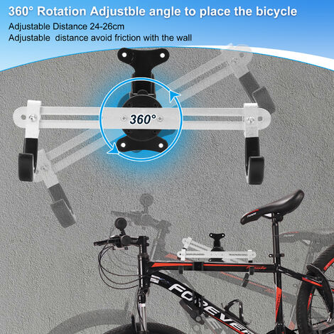 Support Mural Vélo Pliable Rangement Gain de Place Taille Support Mural  pour vélo Crochet Vélo Pliable Pour VTT vélo de Rout