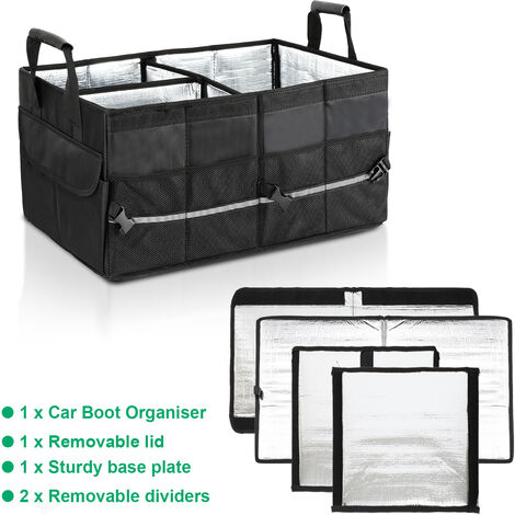 sac de rangement pour voiture-organiseur de coffre-transparent-compact