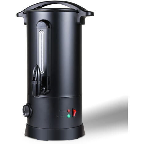 Marmite à Vin Chaud Todeco 7,7 L - Distributeur Boissons Chaudes 1500W Inox, Thermostat 30-110°C