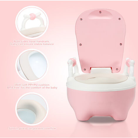 Pot bébé, Pot d'entraînement séparé pour Tout-Petits Toilettes pour Enfants  Double Conception antidérapante et Protection Bleu