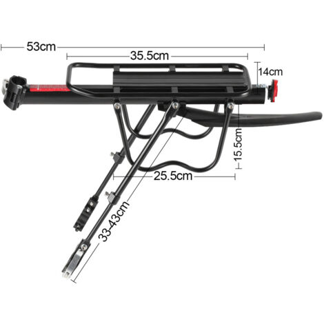Porte-bagages Vélo Noir - Porte-charge Cargo Pour Bagages
