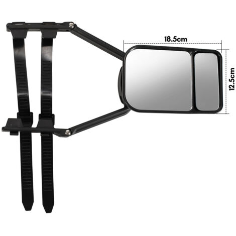 Rétroviseur Universel Pour Caravane Lampa - 15x11cm - Fixation Par Sangles Élastiques - Sécurité Routière