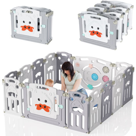 Parc Bébé Modulable 126x126 Cm – Avec 50 Boules Océaniques – Sécurisé Et Stable – Pour La Maison Et Le Jeu