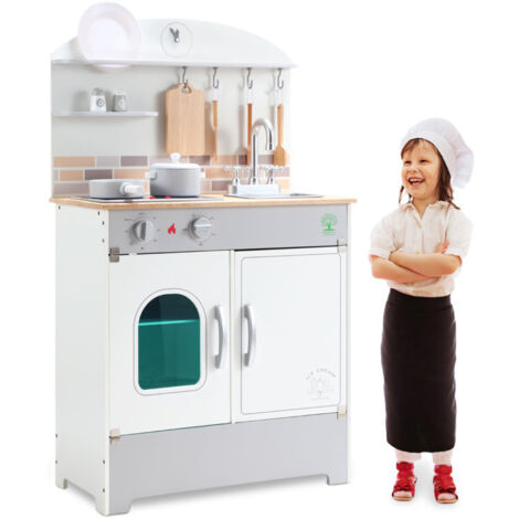 Katutude Jouet De Cuisine En Bois, Accessoire Cuisine Enfant Jeu De Simulation Enfant Kits De Cuisine A Jouer Avec Cuisiniere Amz