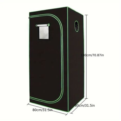 Kit Culture Indoor 70x70x160cm Tente Culture Complète 70x70x160cm - Kit Croissance Plantes LED 100W - Ventilateur Et Filtre Charbon Growbox LED 100W Ventilateur