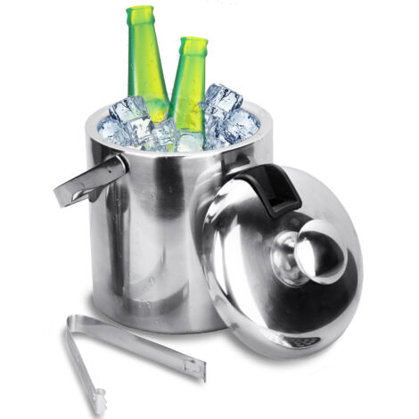 Sailnovo Seau à Glaçons En Acier Inoxydable Avec Pince Et Pelle - Kit Complet Pour Bar Et Réceptions