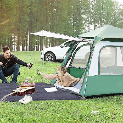 Hengda Tapis de tente Auvent tapis étanche camping tapis tente sol  extérieur tente bâche pique-nique couverture caravane 250x250CM
