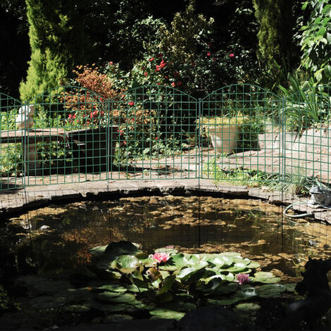 Clôture d'étang Jardin Fil de fer Clôture grillagée Set de jardin