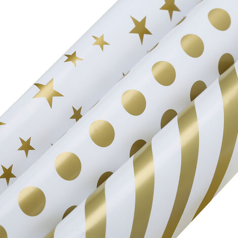 Lot 4 Coupe-Papier Cadeau Coulissant – Massicot Rouleau Papier Emballage – Idéal Noël Halloween Anniversaire – Double Tranchant