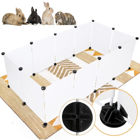 Hengda Enclos Petits Animaux Cage petits animaux Enclos libre DIY hamster rongeurs petits animaux Parc pour chiots Parc blanc