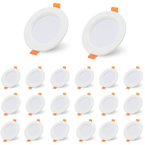Hengda 20x spots encastrables LED spots encastrables 5W spots de plafond -Blanc froid