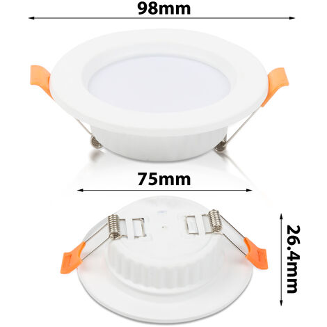 Hengda 20x spots encastrables LED spots encastrables 5W spots de plafond -Blanc froid