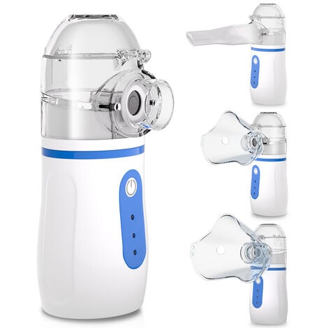 Hengda Nébuliseur Inhalateur, Nébulisateur Portable Silencieux, Inhalateur  avec Embouchure et Masque, Nébulisateur pour Enfants et Adultes