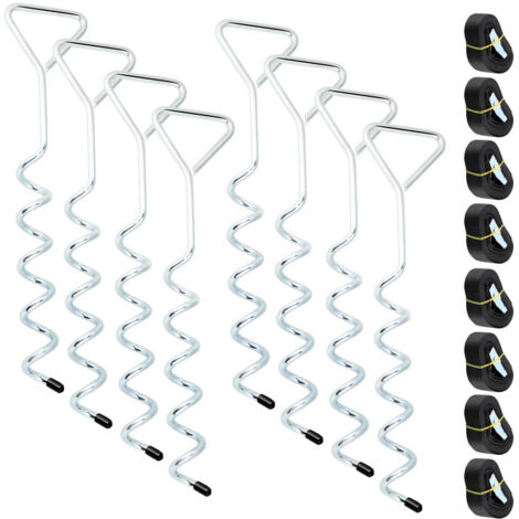 Ancrage Sol Acier Carbone 30cm Fondlife Lot De 6 Piquets D'ancrage Au Sol De 30 Cm, En Acier Galvanisé Pour Trampoline, Barre D'armature, Piquets De Jardin, Tente De Camping (argent U, 6 Ancrage Sol Acier Carbone 30cm Fondlife Lot De 6 Piquets D'ancrage Au Sol De 30 Cm, En Acier Galvanisé Pour Trampoline, Barre D'armature, Piquets De Jardin, Tente De Camping (argent U, 6