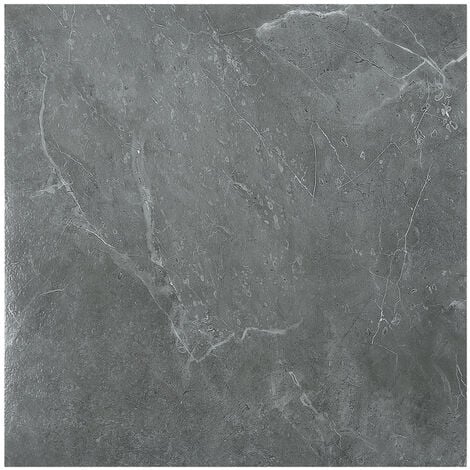 Hengda Dalles de sol PVC adhésives -1 Boites de 11 dalles vinyle auto-adhésives - Marbre gris - ca.1 m²