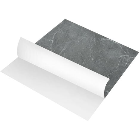 Hengda Dalles de sol PVC adhésives -1 Boites de 11 dalles vinyle auto-adhésives - Marbre gris - ca.1 m²