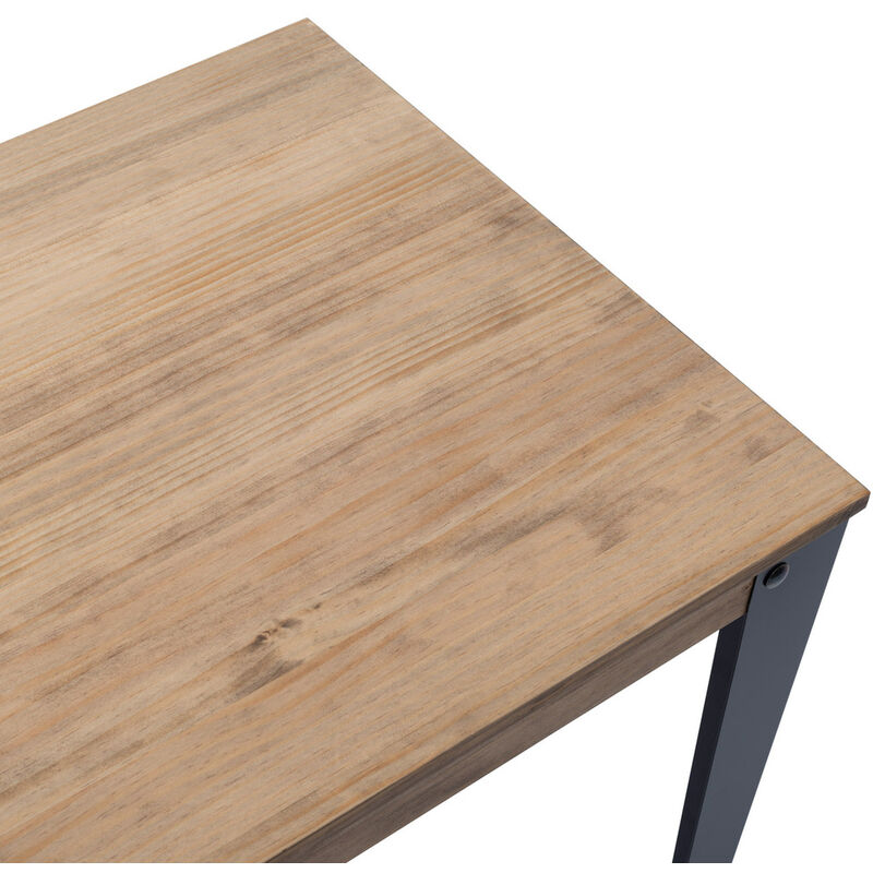 Table à manger ovale en bois et métal 160 cm BURGOS