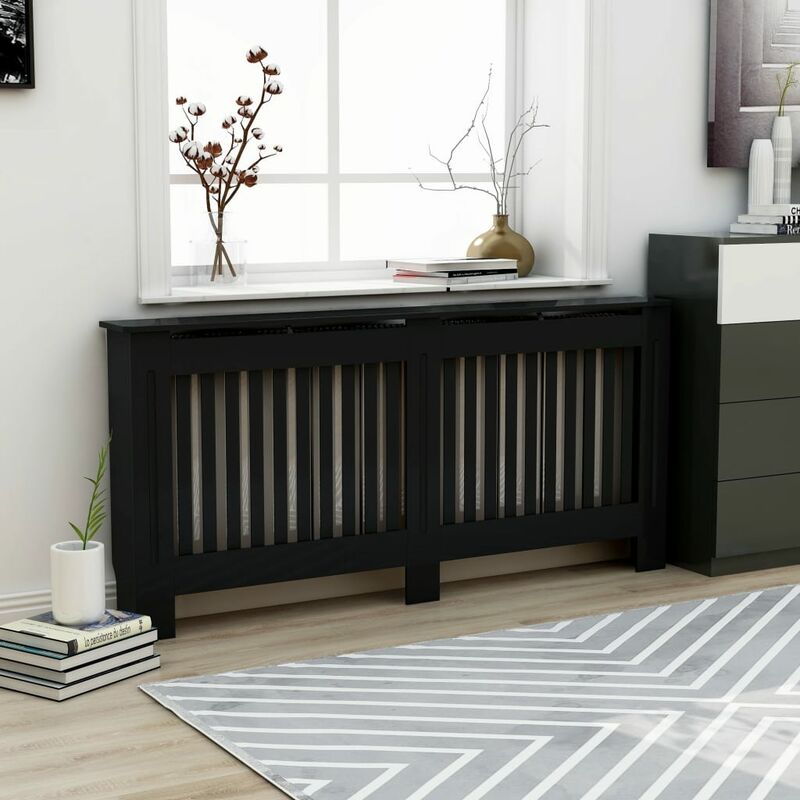 vidaXL Cache-radiateur MDF Noir 78 cm - La Poste