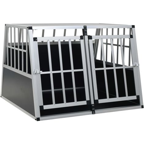 Topdeal VDTD07221_FR Cage pour chien à double porte 94 x 88 x 69 cm