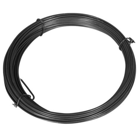Topdeal Fil de liaison de clôture 25 m 1,4/2 mm Acier Gris