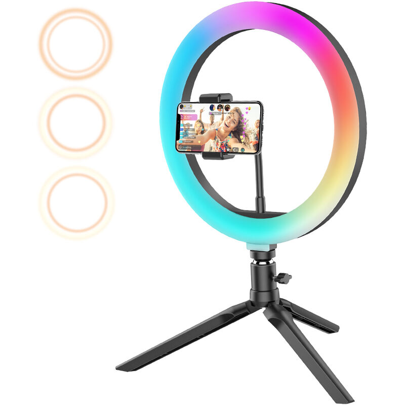 LED Selfie Ring Light Avec Trépied Stand Dimmable Lampe - Temu France