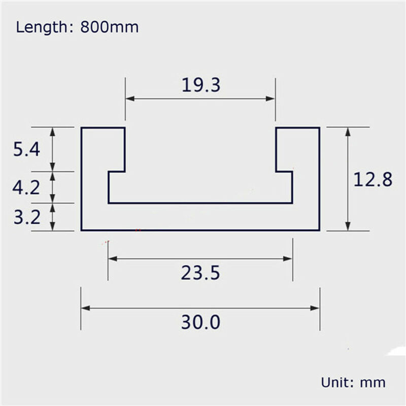 1pc T-track T-slot Mitre Track Jig T Vis Fixation Slot 30x12.8mm