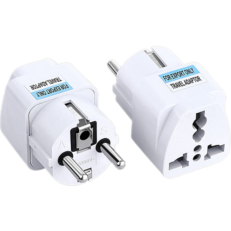 LENCENT 2X Adaptateur Prise Anglaise UK Angleterre France