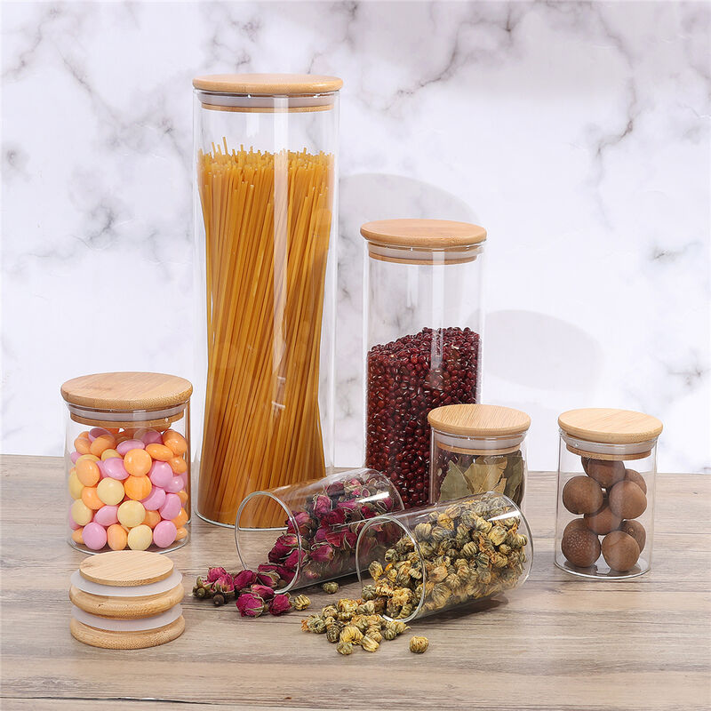 Acheter Pot à épices en verre avec couvercle, boîte carrée transparente  scellée, réservoir de stockage de grains de café de cuisine, récipient  alimentaire