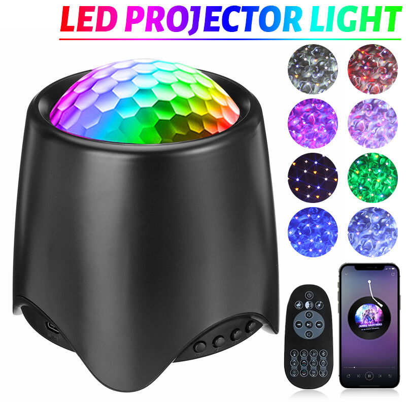Lumière De Projection LED D'ondulation D'eau, Motif 7 Couleurs Et  Télécommande, Projecteur D'étoiles