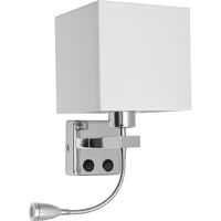 220V moderne LED veilleuse chaude chambre chevet salon applique murale lampe lin, blanc