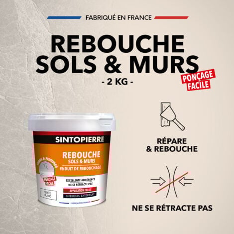 REBOUCHE SOLS ET MURS - Blanc - 2kg - SINTO