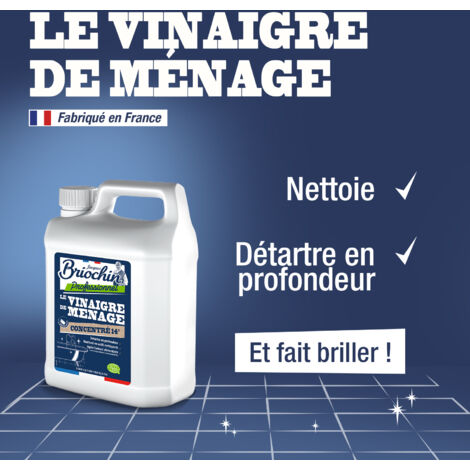 Vinaigre blanc de ménage 14° Ecocert - 5L - Briochin professionnel