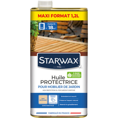 Huile protectrice pour mobilier de jardin 1,2L Incolore STARWAX