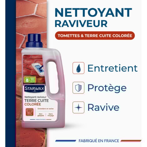 Nettoyant raviveur coloré pour tomettes et terres cuites 1L STARWAX