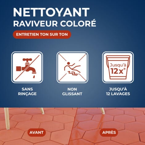 Nettoyant raviveur coloré pour tomettes et terres cuites 1L STARWAX