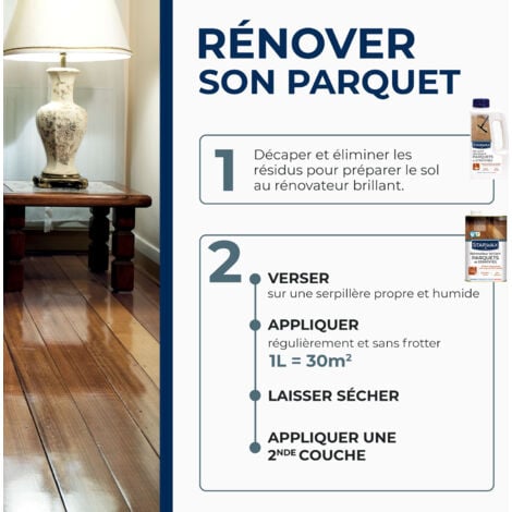 Rénovateur brillant protecteur pour parquets et sols stratifiés 1L  STARWAX